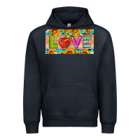 Navy love and sunflower with pen and apple license plate template Urban Hoodie - Artiststas