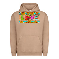 Pigment Burro love and sunflower with pen and apple license plate template Urban Hoodie - Artiststas