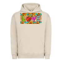 Pigment French Oak love and sunflower with pen and apple license plate template Urban Hoodie - Artiststas