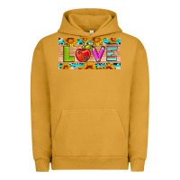 Pigment Peanut Butter love and sunflower with pen and apple license plate template Urban Hoodie - Artiststas
