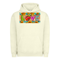 Pigment Pistachio love and sunflower with pen and apple license plate template Urban Hoodie - Artiststas