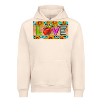 Sandshell love and sunflower with pen and apple license plate template Urban Hoodie - Artiststas