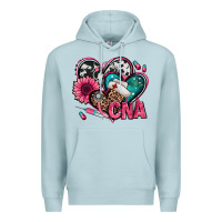 Blue Mist certified nursing assistant cna hearts Premium Hoodie - Jasminsmagicworld