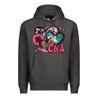 Charcoal Heather certified nursing assistant cna hearts Premium Hoodie - Jasminsmagicworld