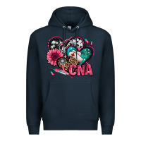 Navy certified nursing assistant cna hearts Premium Hoodie - Jasminsmagicworld