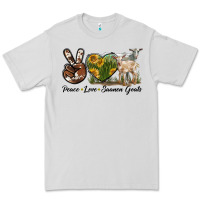Dove Grey Peace Love Saanen Goats Premium Tee - LillyAllenDesigns