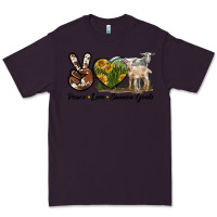 Plum Peace Love Saanen Goats Premium Tee - LillyAllenDesigns
