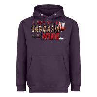 Plum i run on sarcasm and wine Heavyweight Hoodie - Zillion Design Studio