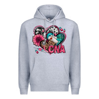 Heather Grey certified nursing assistant cna hearts Premium Hoodie - Jasminsmagicworld