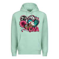 Seafoam certified nursing assistant cna hearts Premium Hoodie - Jasminsmagicworld