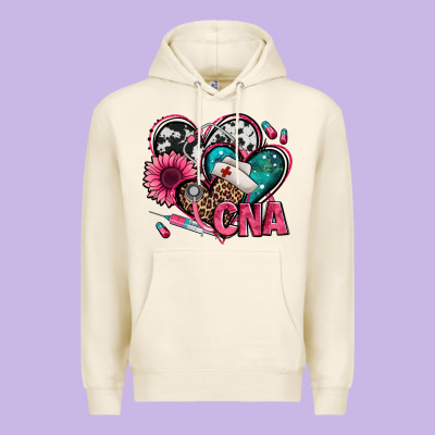 Certified Nursing Assistant Cna Hearts Premium Hoodie Designed By Jasminsmagicworld