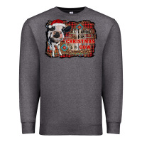 Charcoal Heather all i want for christmas is a cow aztec Premium Sweatshirt - RanaPortraitStore