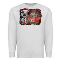 Dove Grey all i want for christmas is a cow aztec Premium Sweatshirt - RanaPortraitStore