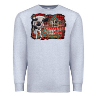 Heather Grey all i want for christmas is a cow aztec Premium Sweatshirt - RanaPortraitStore
