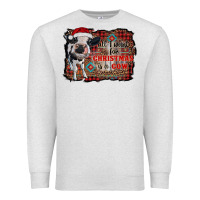 Oatmeal Heather all i want for christmas is a cow aztec Premium Sweatshirt - RanaPortraitStore