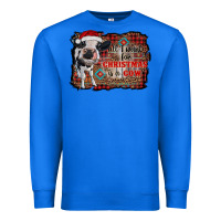 True Royal all i want for christmas is a cow aztec Premium Sweatshirt - RanaPortraitStore