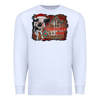 White all i want for christmas is a cow aztec Premium Sweatshirt - RanaPortraitStore