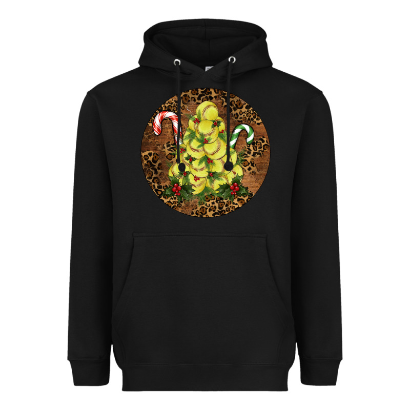 Softball Leopard Christmas Heavyweight Hoodie by RanaPortraitStore | Teevron