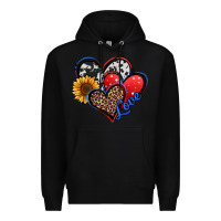 Black 4th of july american hearts Premium Hoodie - Jasminsmagicworld