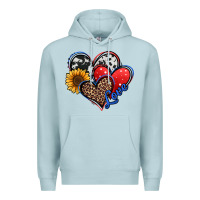 Blue Mist 4th of july american hearts Premium Hoodie - Jasminsmagicworld