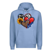 Colony Blue 4th of july american hearts Premium Hoodie - Jasminsmagicworld