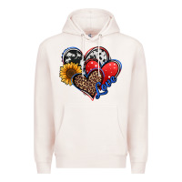 Pale Pink 4th of july american hearts Premium Hoodie - Jasminsmagicworld