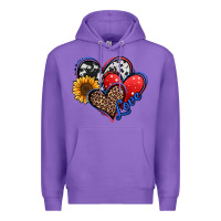 Purple 4th of july american hearts Premium Hoodie - Jasminsmagicworld