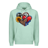 Seafoam 4th of july american hearts Premium Hoodie - Jasminsmagicworld