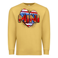 Antique Gold American mini heart Premium Sweatshirt - Zillion Design Studio