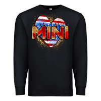 Black American mini heart Premium Sweatshirt - Zillion Design Studio