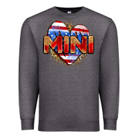 Charcoal Heather American mini heart Premium Sweatshirt - Zillion Design Studio