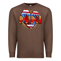 Chestnut American mini heart Premium Sweatshirt - Zillion Design Studio