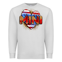 Dove Grey American mini heart Premium Sweatshirt - Zillion Design Studio
