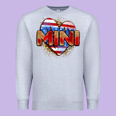 American Mini Heart Premium Sweatshirt Designed By Zillion Design Studio