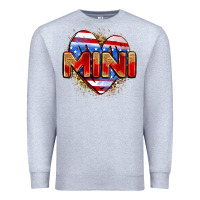 Heather Grey American mini heart Premium Sweatshirt - Zillion Design Studio