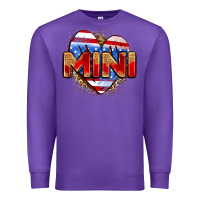 Purple American mini heart Premium Sweatshirt - Zillion Design Studio