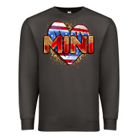 Smoke American mini heart Premium Sweatshirt - Zillion Design Studio