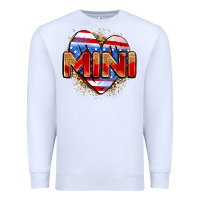 White American mini heart Premium Sweatshirt - Zillion Design Studio