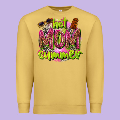 Hot Mom Summer Premium Sweatshirt Designed By Texasbilliewilder
