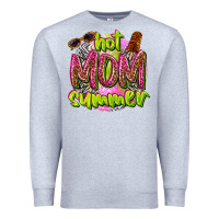 Heather Grey hot mom summer Premium Sweatshirt - texasbilliewilder