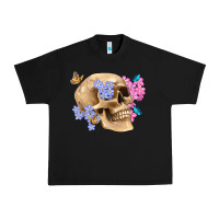Black skull flora butterfly Urban Heavy Tee - Artiststas