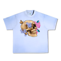 Grape Ice skull flora butterfly Urban Heavy Tee - Artiststas