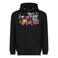Black 80s made 90s raised messy bun Heavyweight Hoodie - texasbilliewilder
