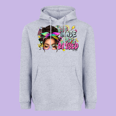 Heavyweight Hoodie 80s made 90s raised messy bun