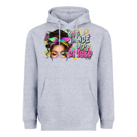 Heather Grey 80s made 90s raised messy bun Heavyweight Hoodie - texasbilliewilder