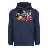 Navy 80s made 90s raised messy bun Heavyweight Hoodie - texasbilliewilder