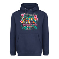 Navy i hope karma slaps you in the face before i do Heavyweight Hoodie - Zillion Design Studio