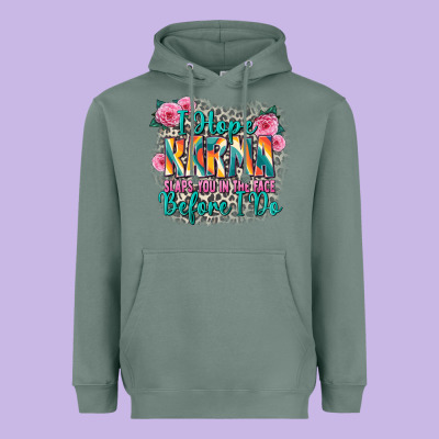 I Hope Karma Slaps You In The Face Before I Do Heavyweight Hoodie Designed By Zillion Design Studio