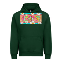 Forest Green hippie and daisys license plate template Urban Hoodie - Artiststas
