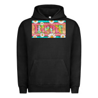 Pigment Black hippie and daisys license plate template Urban Hoodie - Artiststas